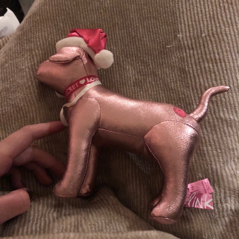 Rare Vs PINK Metallic Christmas Mini Dog